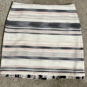 Ann Taylor Loft women’s mini skirt striped tweed-Size 8 - NWT